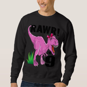 Sudadera Niños Rawr Tengo 9 Dinosaurios Rex Noveno Niño Gi