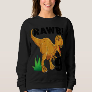 Sudadera Niños Rawr Tengo 9 Dinosaurios Rex Noveno Niño Gi