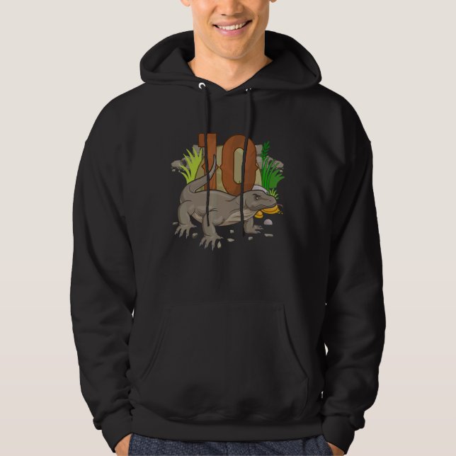 Sudadera Niños Reptiles Komodo Dragon de 10 años (Anverso)