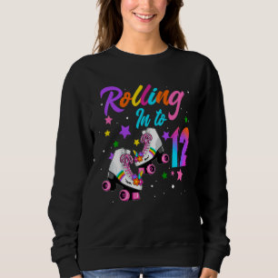 Sudadera Niños Rolling In 12 Años Chica de patinaje sobre p