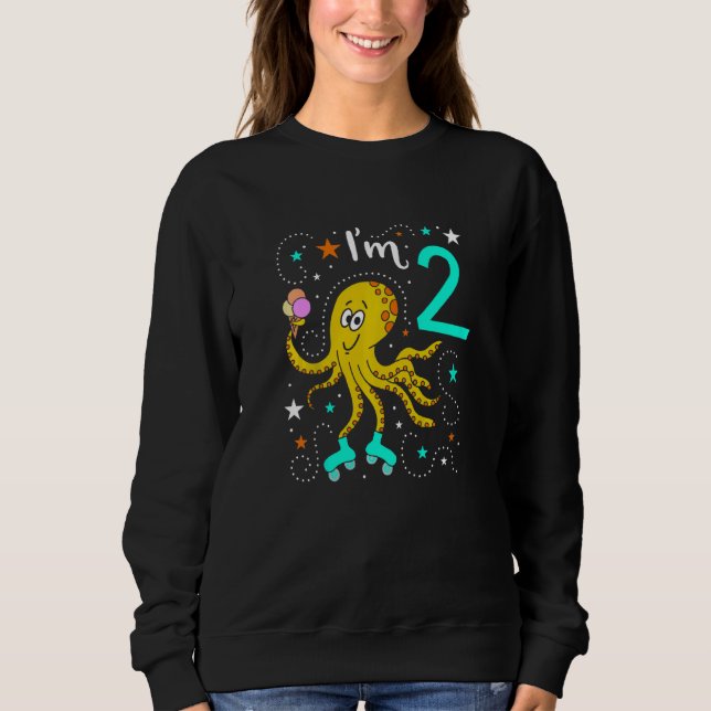 Sudadera Niños Segundo cumpleaños Chica de cumpleaños tengo (Anverso)