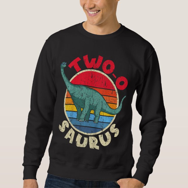 Sudadera Niños Segundo Cumpleaños Dos O Saurus I Brachiosau (Anverso)