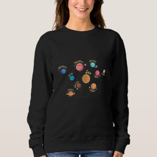 Sudadera Niños Sistema Solar Planetas Conocimiento Espacio
