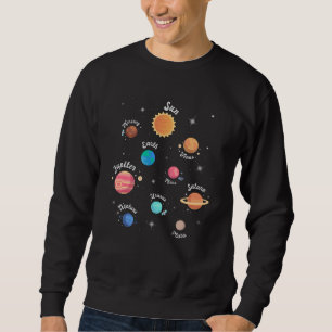 Sudadera Niños Sistema Solar Planetas Conocimiento Espacio