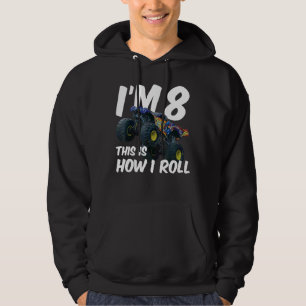 Sudadera Niños tengo 8 años así es como rollo el camión de