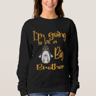 Sudadera Niños voy a ser un hermano mayor pingüino Promocio