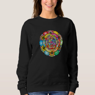 Sudadera Nirvana Mandala Chakra Sacra Fractal Yoga Mantra