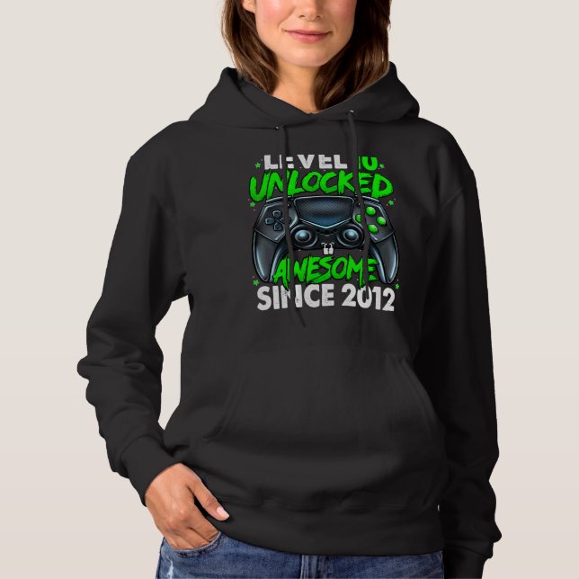 Sudadera Nivel 10 desbloqueado increíble desde 2012 10º cum (Anverso)