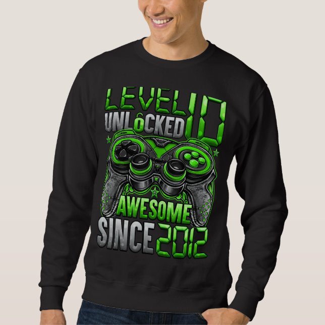 Sudadera Nivel 10 desbloqueado increíble desde 2012 10º cum (Anverso)