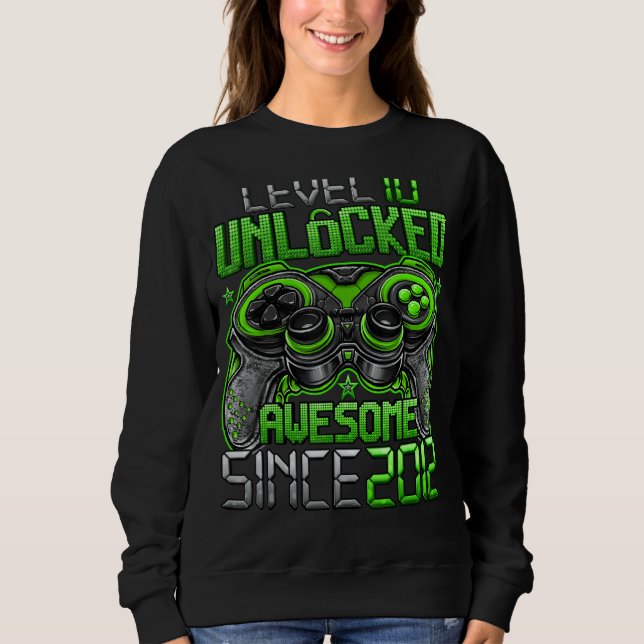Sudadera Nivel 10 desbloqueado increíble desde 2012 10º cum (Anverso)
