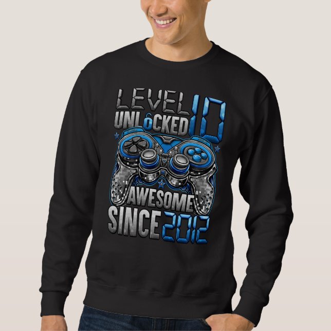 Sudadera Nivel 10 desbloqueado increíble desde 2012 10º cum (Anverso)