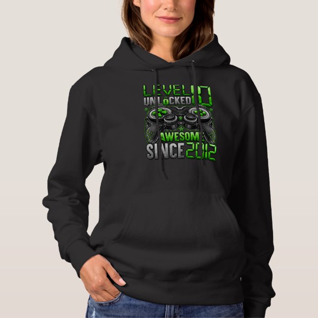 Sudadera Nivel 10 desbloqueado increíble desde 2012 10º cum (Anverso)