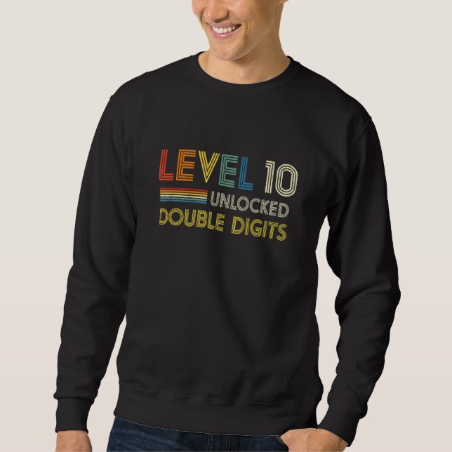 Sudadera Nivel 10 Dígitos dobles desbloqueados 10 años de e (Anverso)