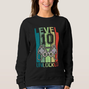 Sudadera Nivel 10 Video Gamer desbloqueado 10 cumpleaños Te