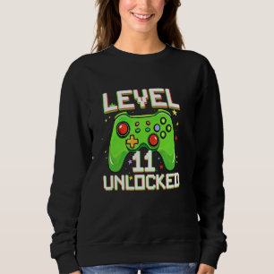 Sudadera Nivel 11 Desbloqueado Videojuego Cumpleaños 11 11