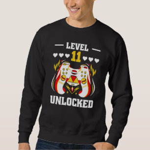 Sudadera Nivel 11 Video Gamer desbloqueado 11th Birthday Bo