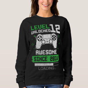 Sudadera Nivel 12 desbloqueado increíble desde 2010 Gamer 1