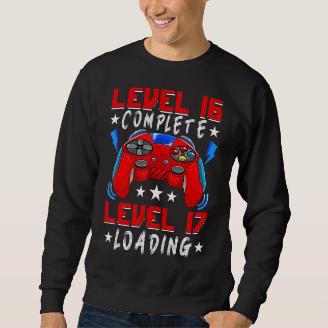 Sudadera Nivel 16 Video Gamer completo 16 cumpleaños 16 año (Anverso)