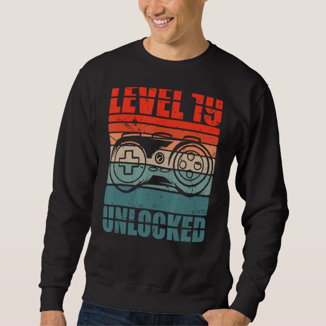 Sudadera Nivel 19 Video Gamer Boy 19 cumpleaños G (Anverso)