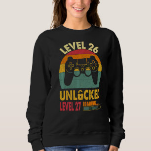 Sudadera Nivel 26 Videojuego retro vintage desbloqueado 26t