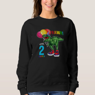 Sudadera Nivel 2 de Rawr aceptado cumpleaños de niño de seg