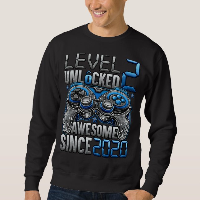 Sudadera Nivel 2 Desbloqueado desde el segundo cumpleaños 2 (Anverso)
