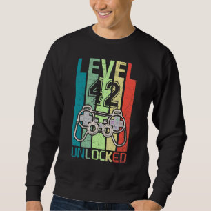 Sudadera Nivel 42 Video Gamer desbloqueado 42º cumpleaños