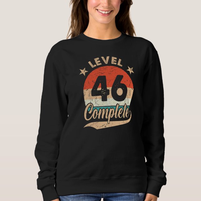 Sudadera Nivel 46 Retro Completo 46º Aniversario Boda De O (Anverso)