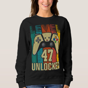Sudadera Nivel 47 Video Gamer desbloqueado 47 cumpleaños
