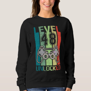 Sudadera Nivel 48 Video Gamer desbloqueado 48th Birthday Te