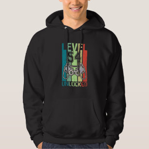 Sudadera Nivel 54 Video Gamer desbloqueado 54th Birthday Te