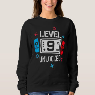 Sudadera Nivel 9 Video Gamer desbloqueado Noveno Nacimiento