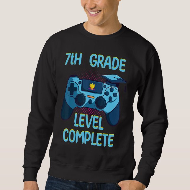 Sudadera Nivel de 7º Grado Completo Último Día de Escuela   (Anverso)