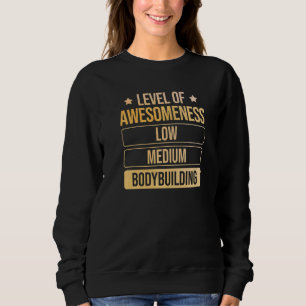 Sudadera Nivel De Awesomeness Bodybuilding Fitness Gym Quot