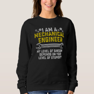 Sudadera Nivel De Ingeniero Mecánico Retro Del Motor Sarcas