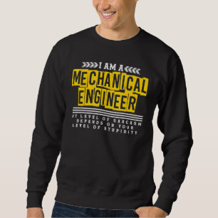 Sudadera Nivel De Sarcasmo De Ingeniero Mecánico