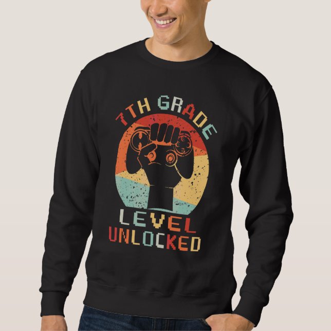 Sudadera Nivel de Séptimo Grado Desbloqueado Videojuego De  (Anverso)