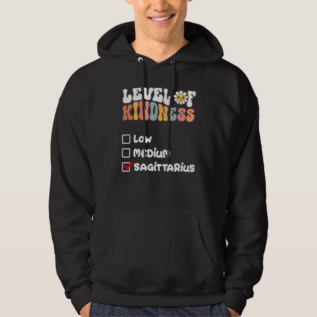 Sudadera Nivel Lindo de Amabilidad Signo Zodiacal Sagitario (Anverso)