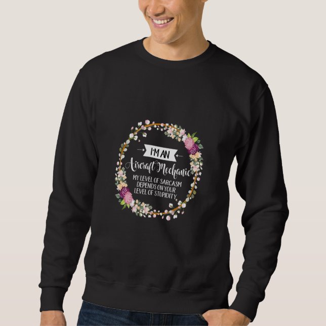 Sudadera Nivel Mecánico De La Flora De Sarcasmo Para Las Mu (Anverso)