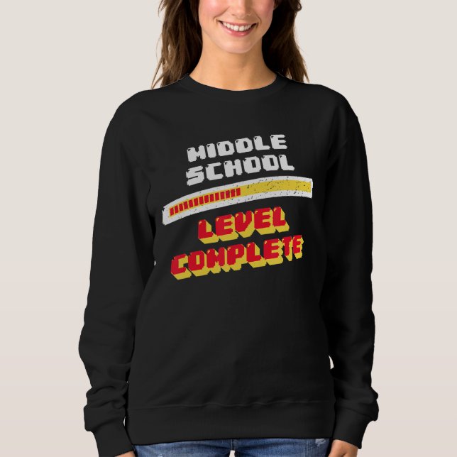 Sudadera Nivel medio escolar completado 8º grado de graduac (Anverso)