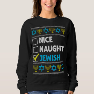 Sudadera Niza Navidades judíos traviesos Hanukkah Ugly Chan