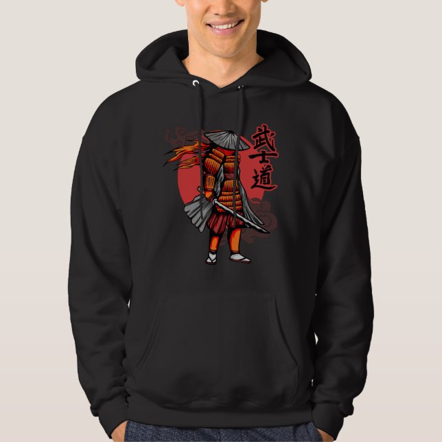 Sudadera Niza Retro Samurai - Samurai sostiene Katana (Anverso)