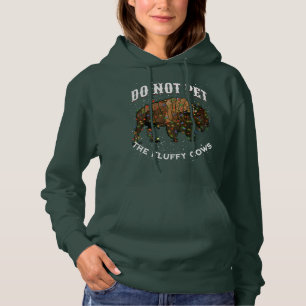 Sudadera No acaricies a las vacas esponjosas de Navidad Yel