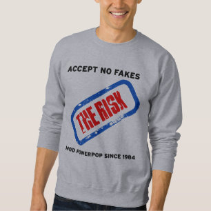 Sudadera No acepte ninguna falsificación (gris) el riesgo