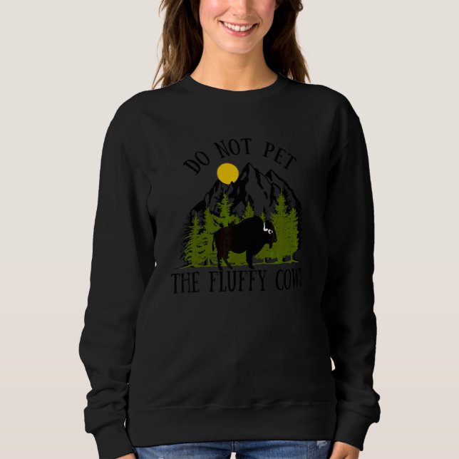 Sudadera No Aciciar A Las Vacas Esponjosas Bisonte Bufalo D (Anverso)