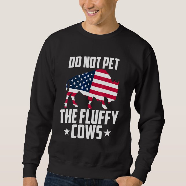 Sudadera No Aciciar A Las Vacas Esponjosas Bisonte Yellowst (Anverso)