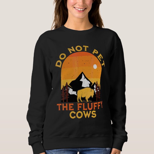Sudadera No Aciciar A Las Vacas Esponjosas Bisonte Yellowst (Anverso)