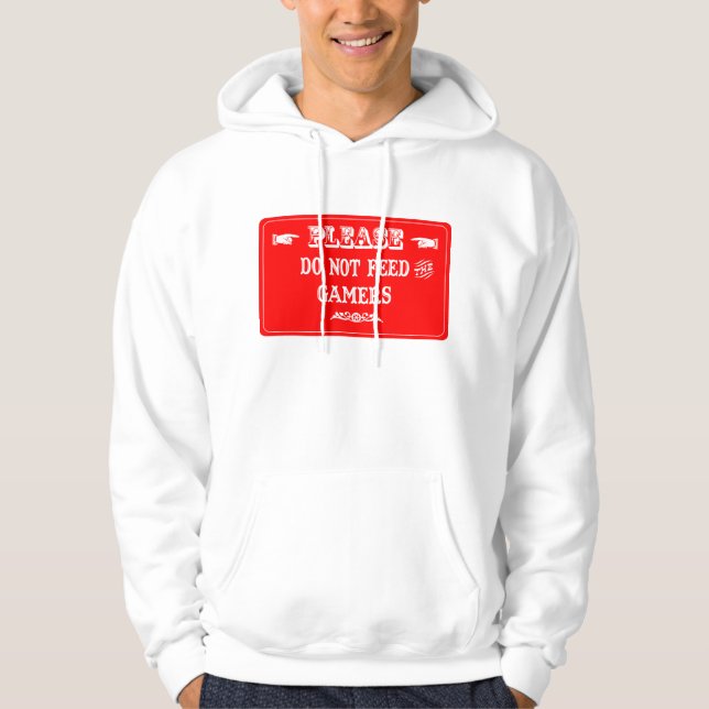 Sudadera No alimente los videojugadores (Anverso)