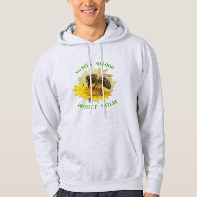 Sudadera No Bees No Food – Protect Nature Hoodie (Anverso)