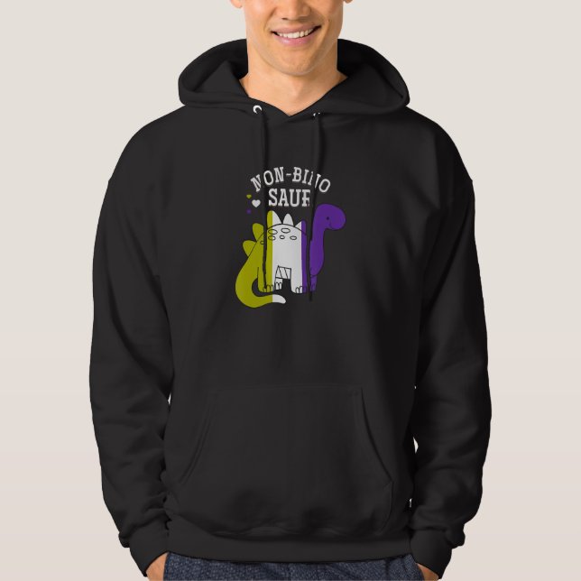 Sudadera No binosaurio no binario (Anverso)